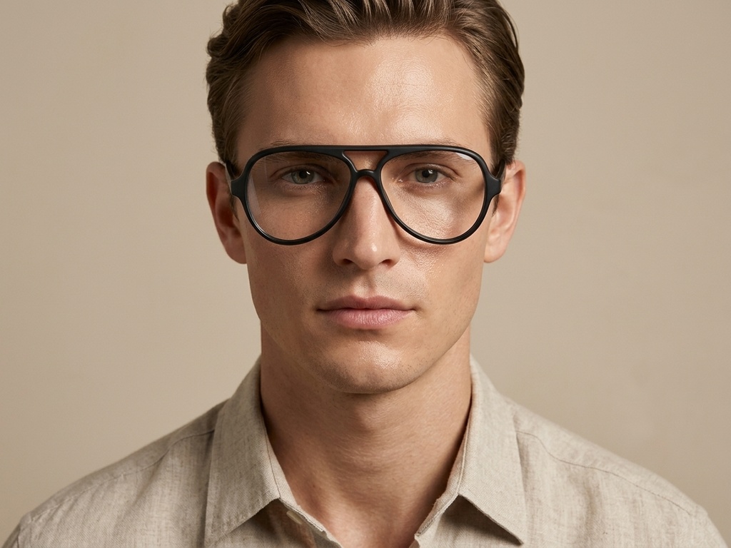 Aviator Black TR90 Glasses #BS1620-0030