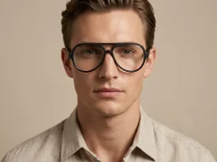 Aviator Black TR90 Glasses #BS1620-0030
