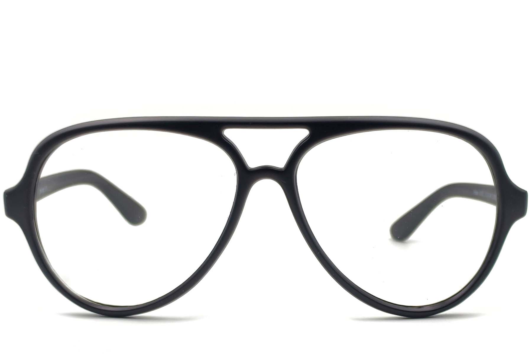 BS1620-0030_Black_Aviator_TR90_Glasses_front