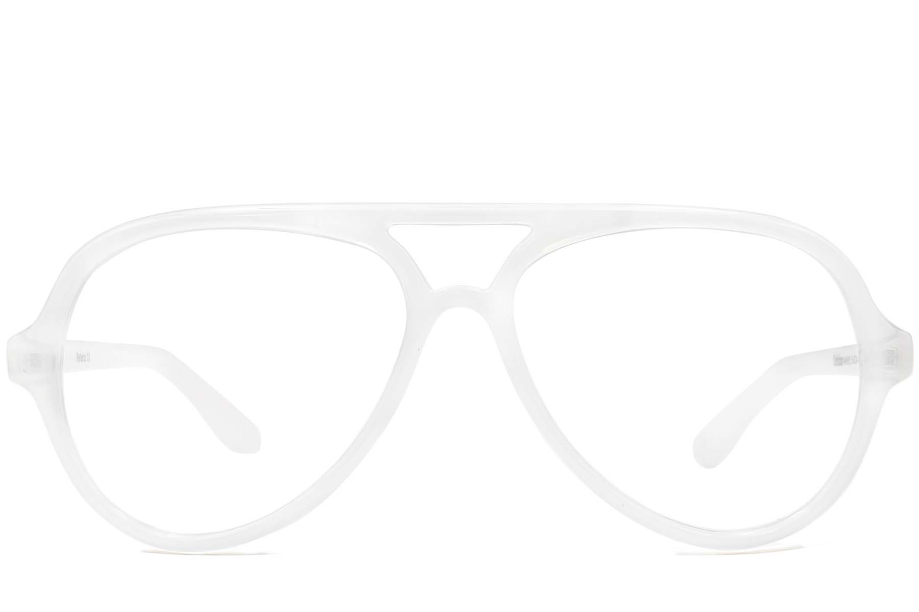 BS1620-0031_White_Aviator_TR90_Glasses_front