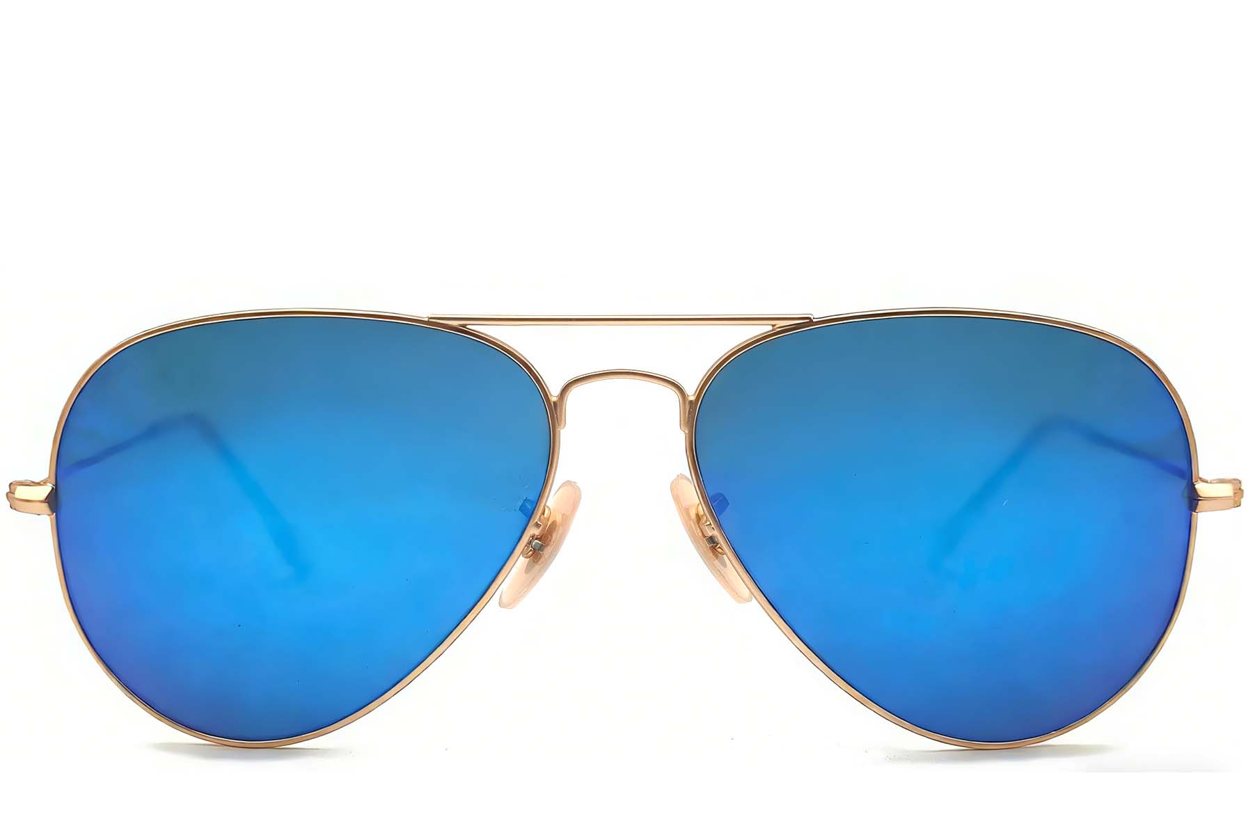 BS1620-0033_Golden_Aviator_Metal_Sunglasses_front