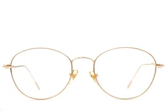 BS1620-0038_Golden_Oval_Metal_Glasses_front