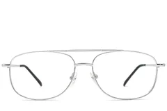 BS1620-0039_Silver_Aviator_Metal_Glasses_front