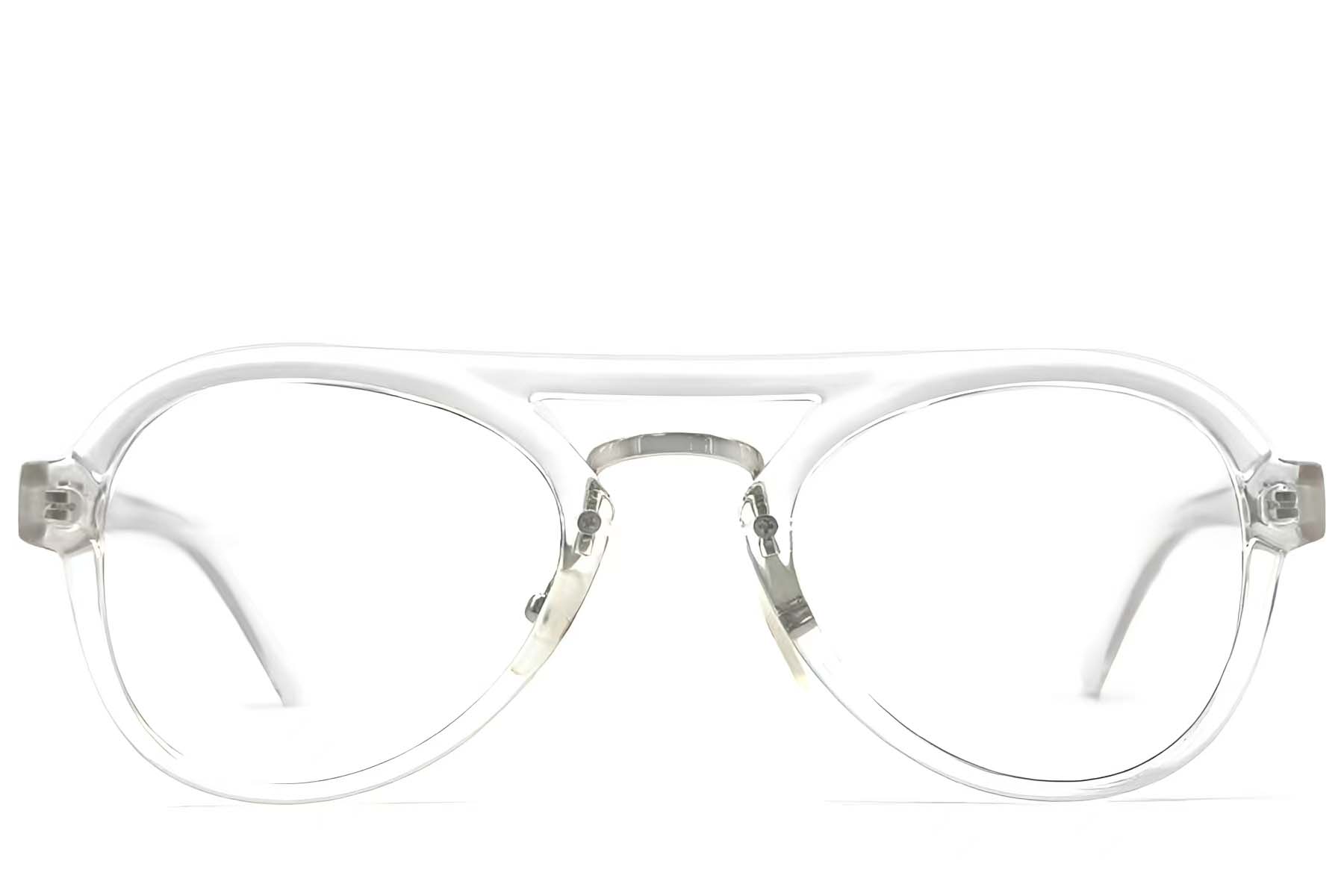 BS1620-0042_Transparent_Aviator_TR90_Glasses_front