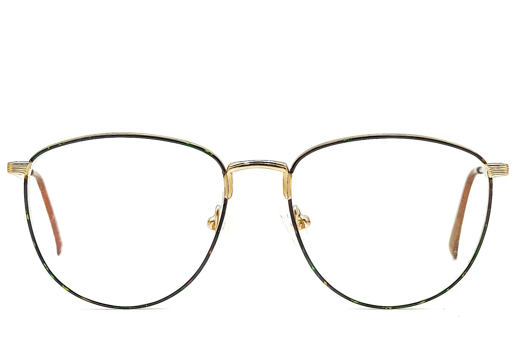 BS1620-0046_Green_Oval_Metal_Glasses_front