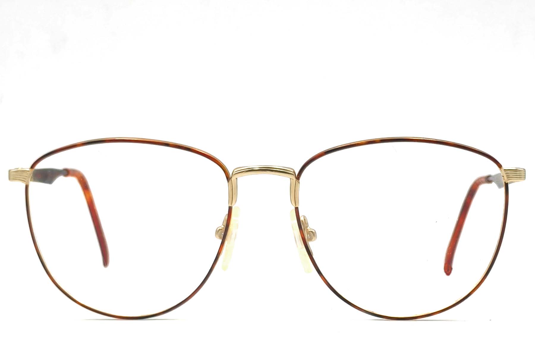 BS1620-0049_Tortoiseshell_Oval_Metal_Glasses_front