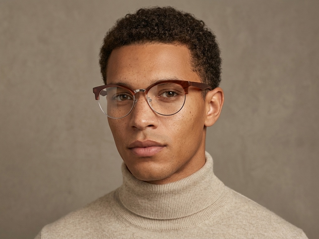 BS1620-0051_Red_Semi-rimless_Acetate_Glasses-tryon_male
