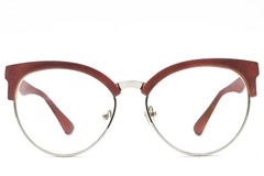 BS1620-0051_Red_Semi-rimless_Acetate_Glasses_front
