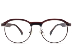 BS1620-0053_Brown_Semi-rimless_Acetate_Glasses_front