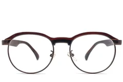 BS1620-0053_Brown_Semi-rimless_Acetate_Glasses_front
