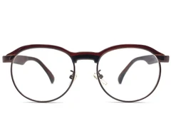 BS1620-0053_Brown_Semi-rimless_Acetate_Glasses_front