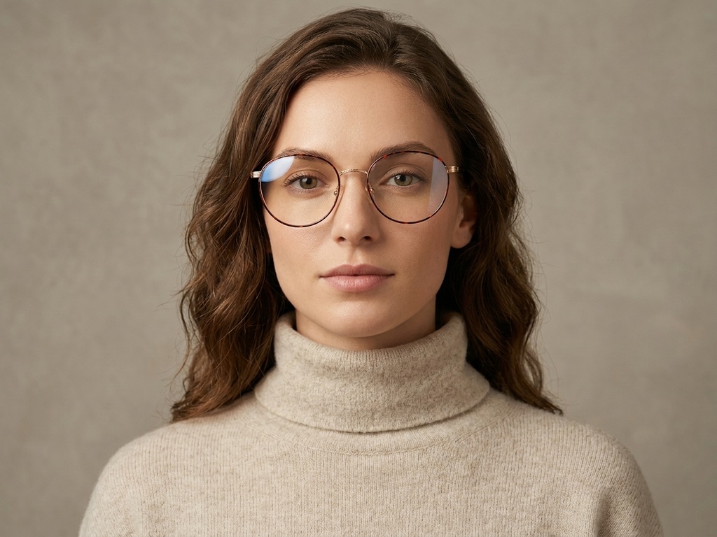 BS1620-0054_Tortoiseshell_Oval_Metal_Glasses-tryon_female
