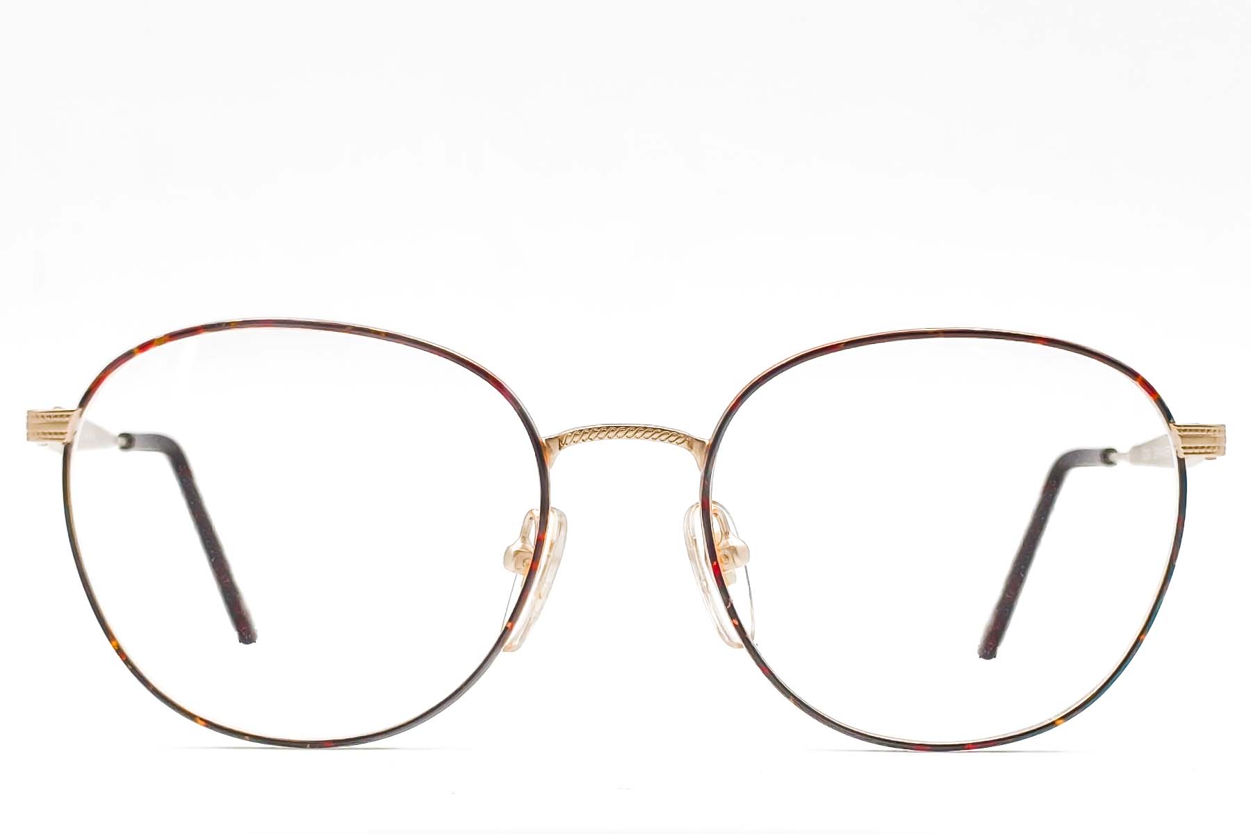BS1620-0054_Tortoiseshell_Oval_Metal_Glasses_front