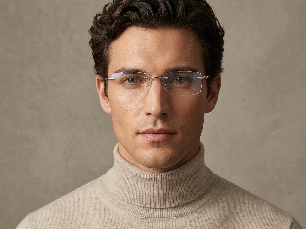 BS1620-0055_Silver_Invisible_Metal_Glasses-tryon_male