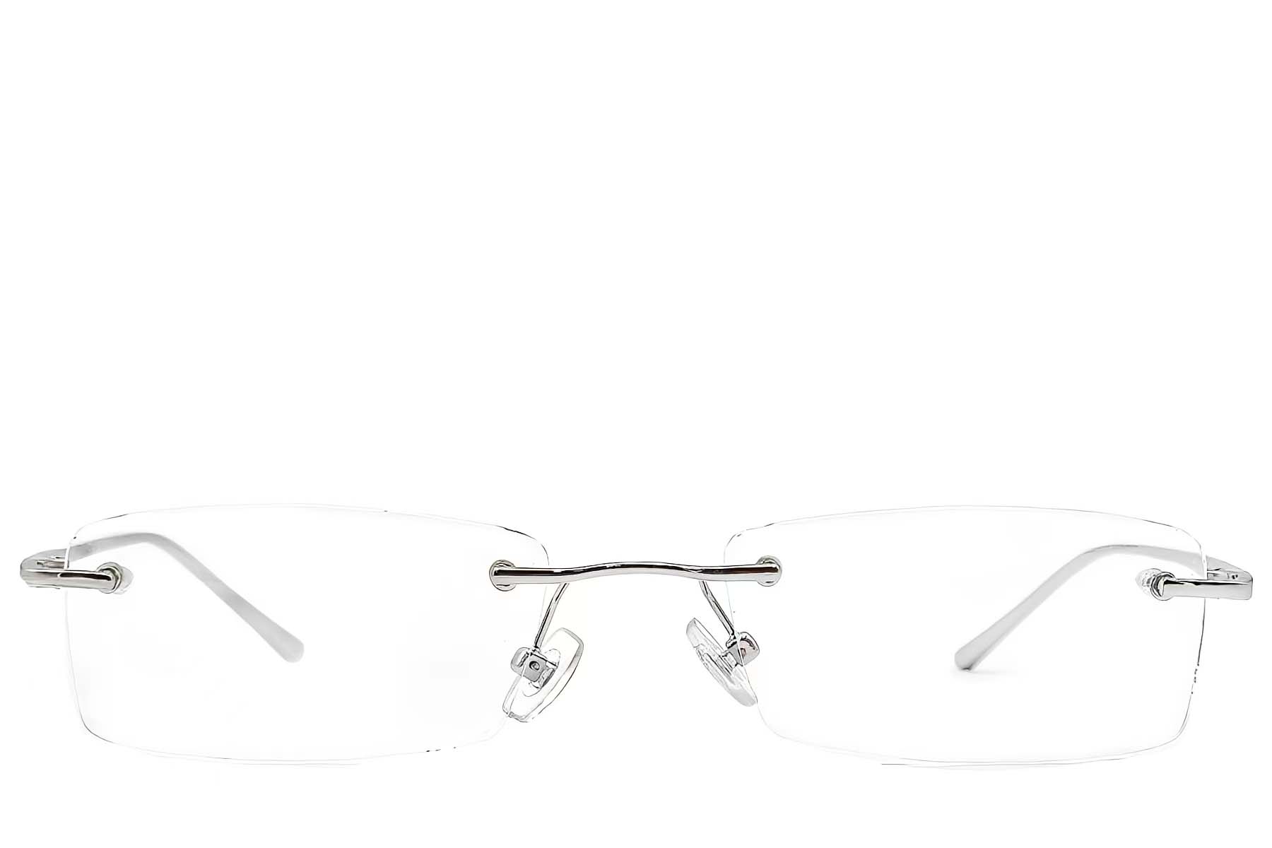 BS1620-0055_Silver_Invisible_Metal_Glasses_front