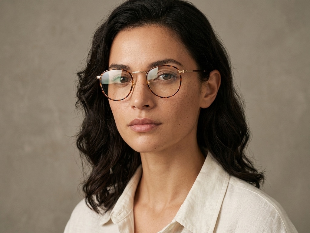 BS1620-0058_Tortoiseshell_Oval_Metal_Glasses-tryon_female