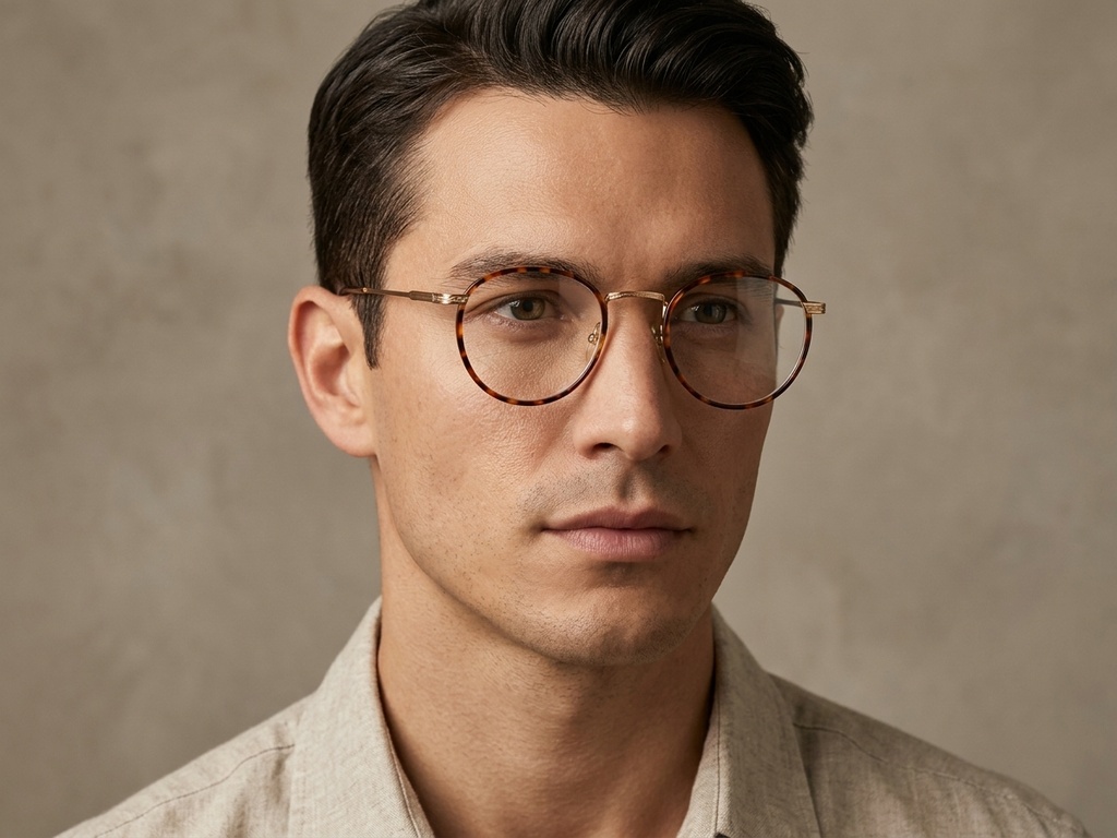 BS1620-0058_Tortoiseshell_Oval_Metal_Glasses-tryon_male
