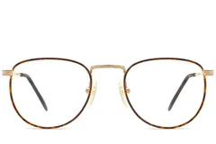 BS1620-0058_Tortoiseshell_Oval_Metal_Glasses_front