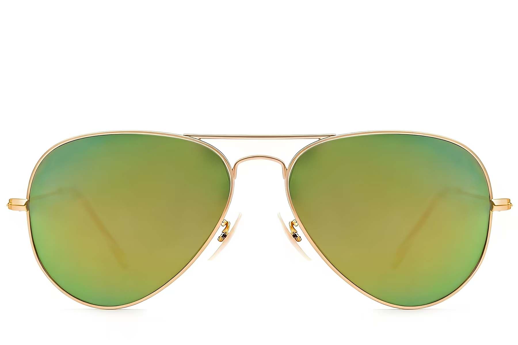 BS1620-0061_Golden_Aviator_Metal_Sunglasses_front