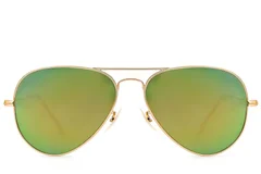 BS1620-0061_Golden_Aviator_Metal_Sunglasses_front