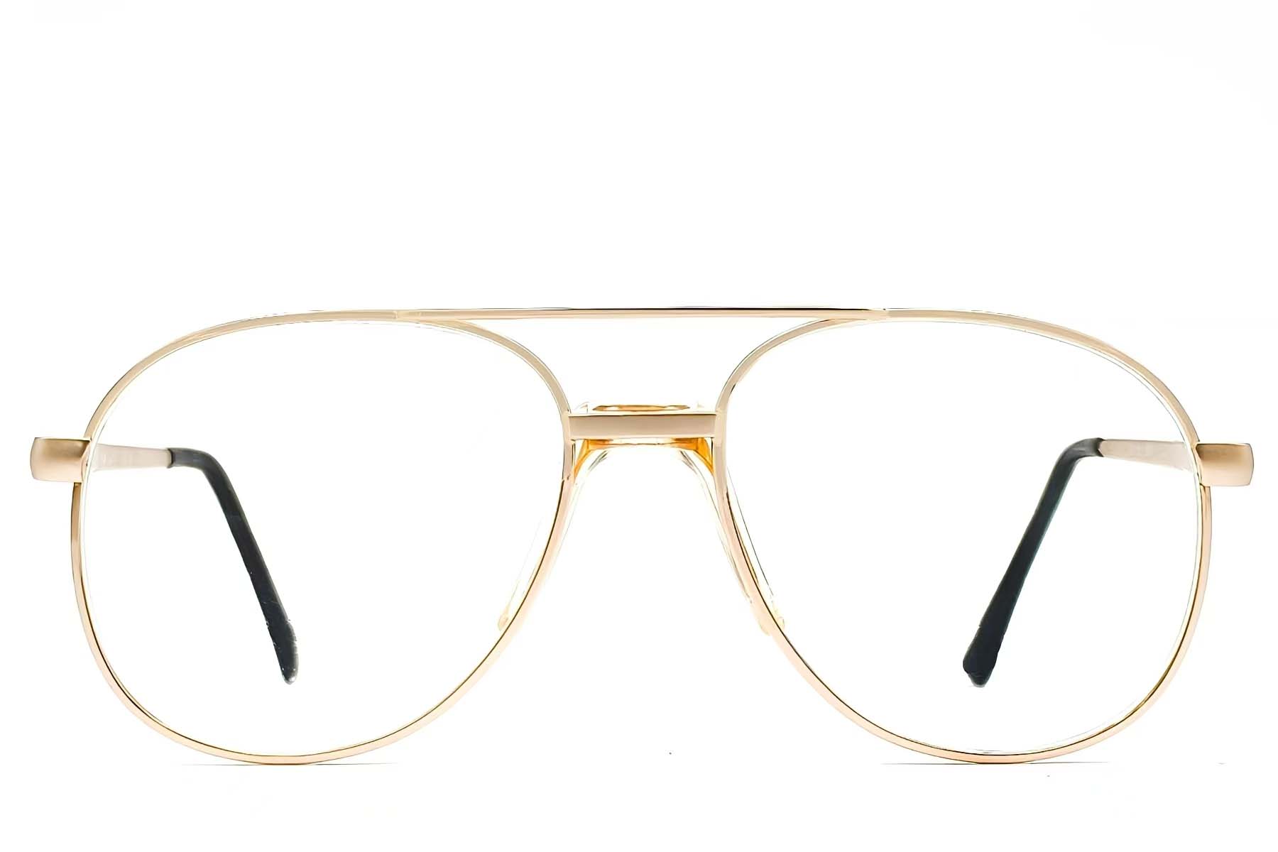 BS1620-0063_Golden_Aviator_Metal_Glasses_front