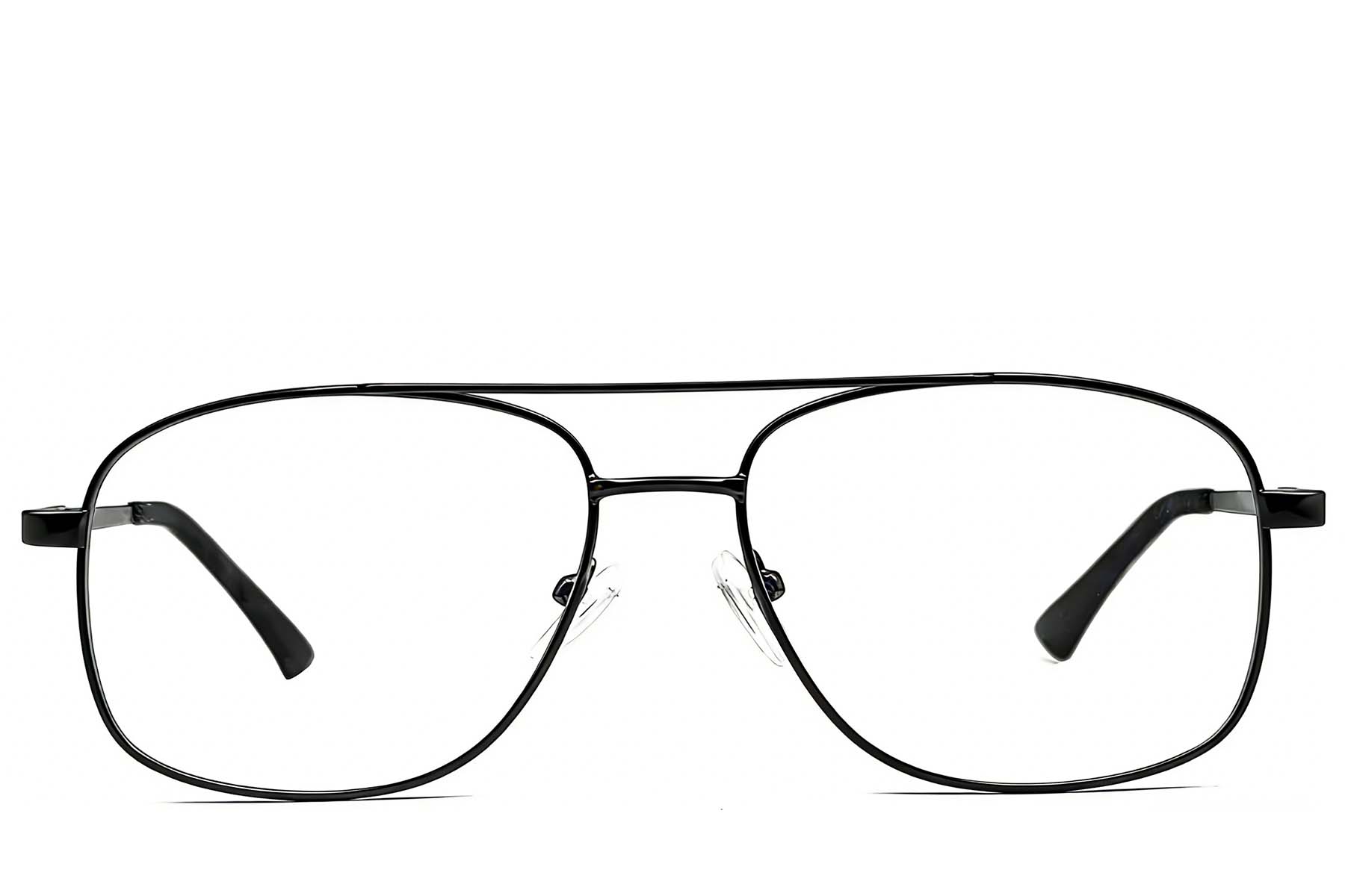 BS1620-0064_Black_Aviator_Metal_Glasses_front