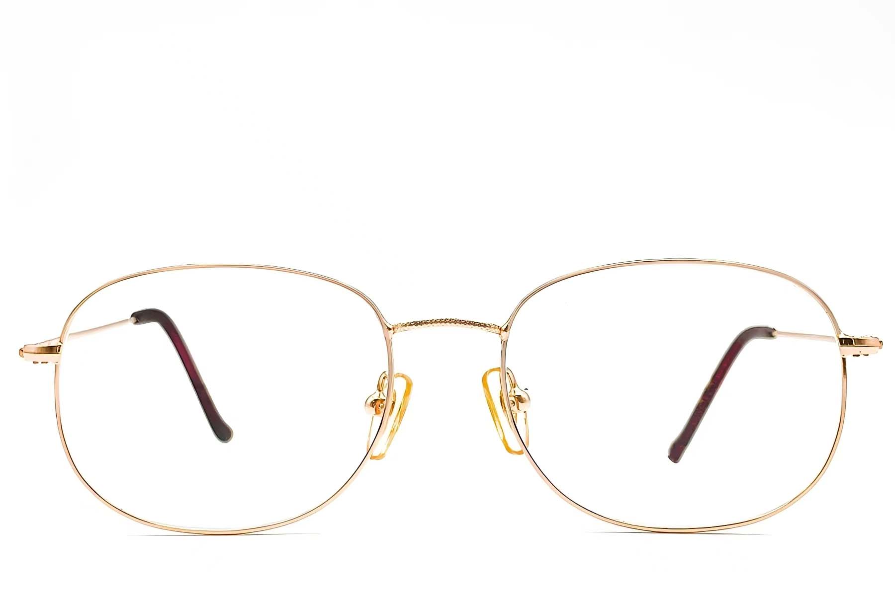 BS1620-0066_Golden_Oval_Metal_Glasses_front