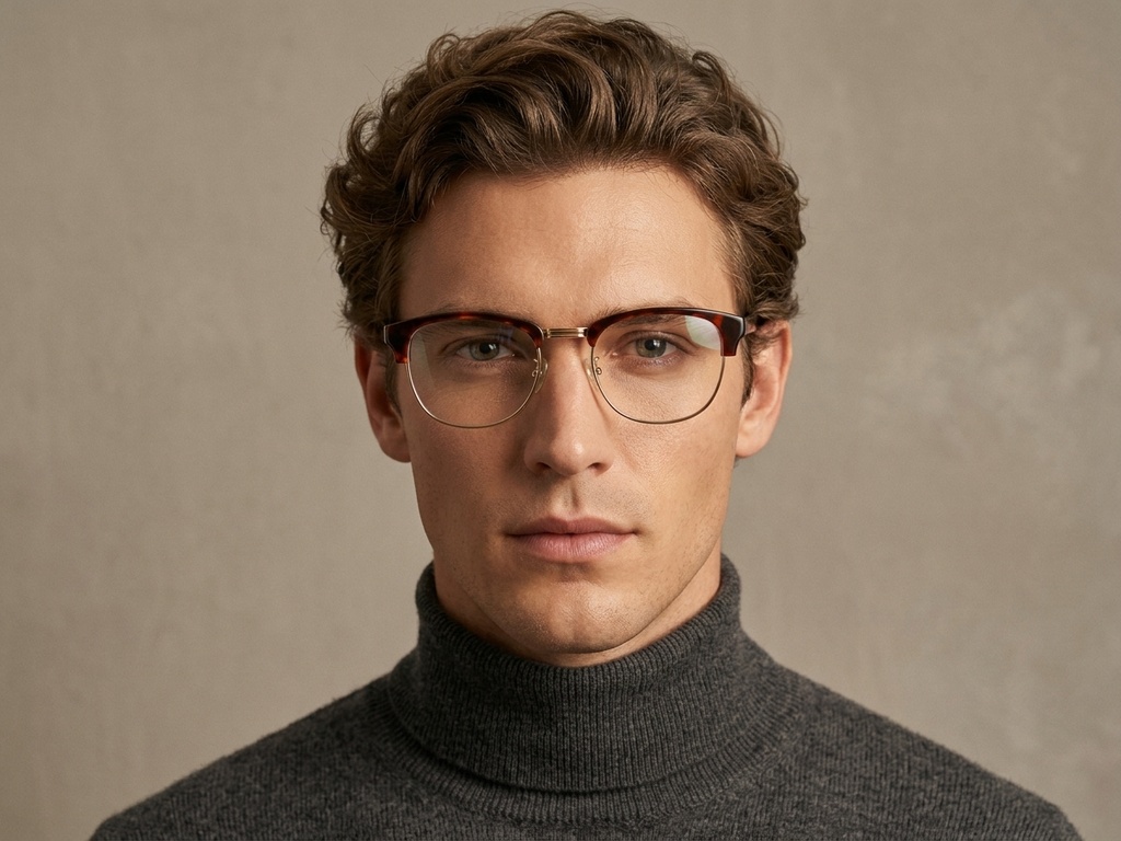BS1620-0068_Tortoiseshell_Semi-rimless_Acetate_Glasses-tryon_male