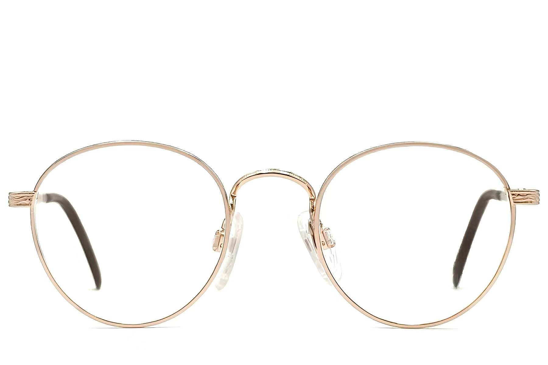 BS1620-0069_Golden_Oval_Metal_Glasses_front