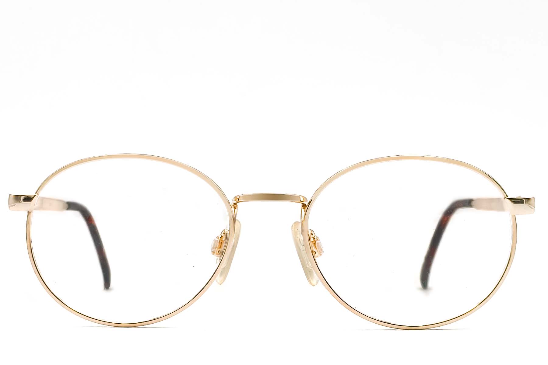 BS1620-0072_Golden_Oval_Metal_Glasses_front