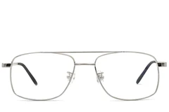 BS1620-0076_Silver_Aviator_Metal_Glasses_front