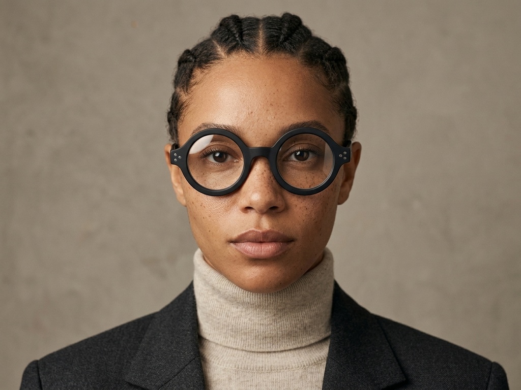 BS1620-0081_Black_Round_TR90_Glasses-tryon_female
