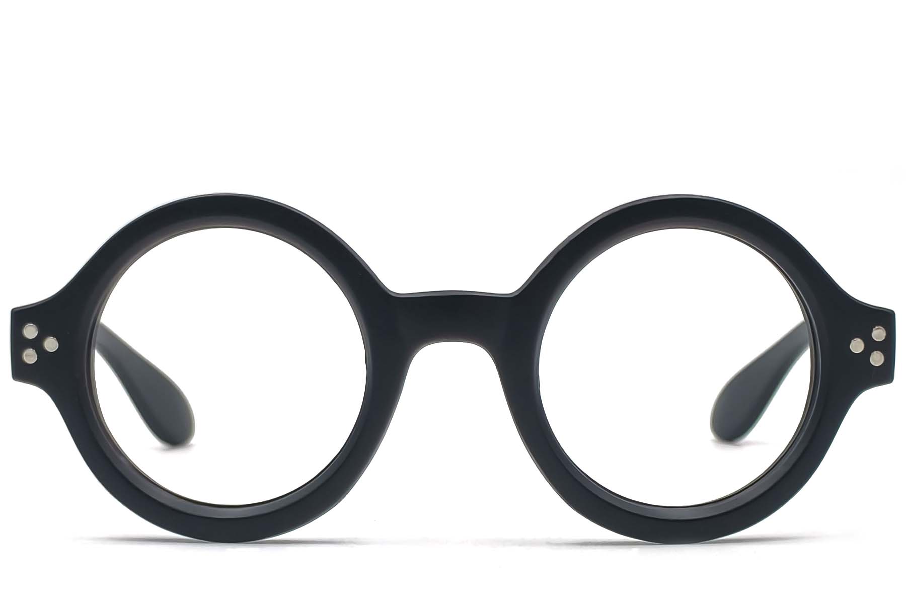 BS1620-0081_Black_Round_TR90_Glasses_front