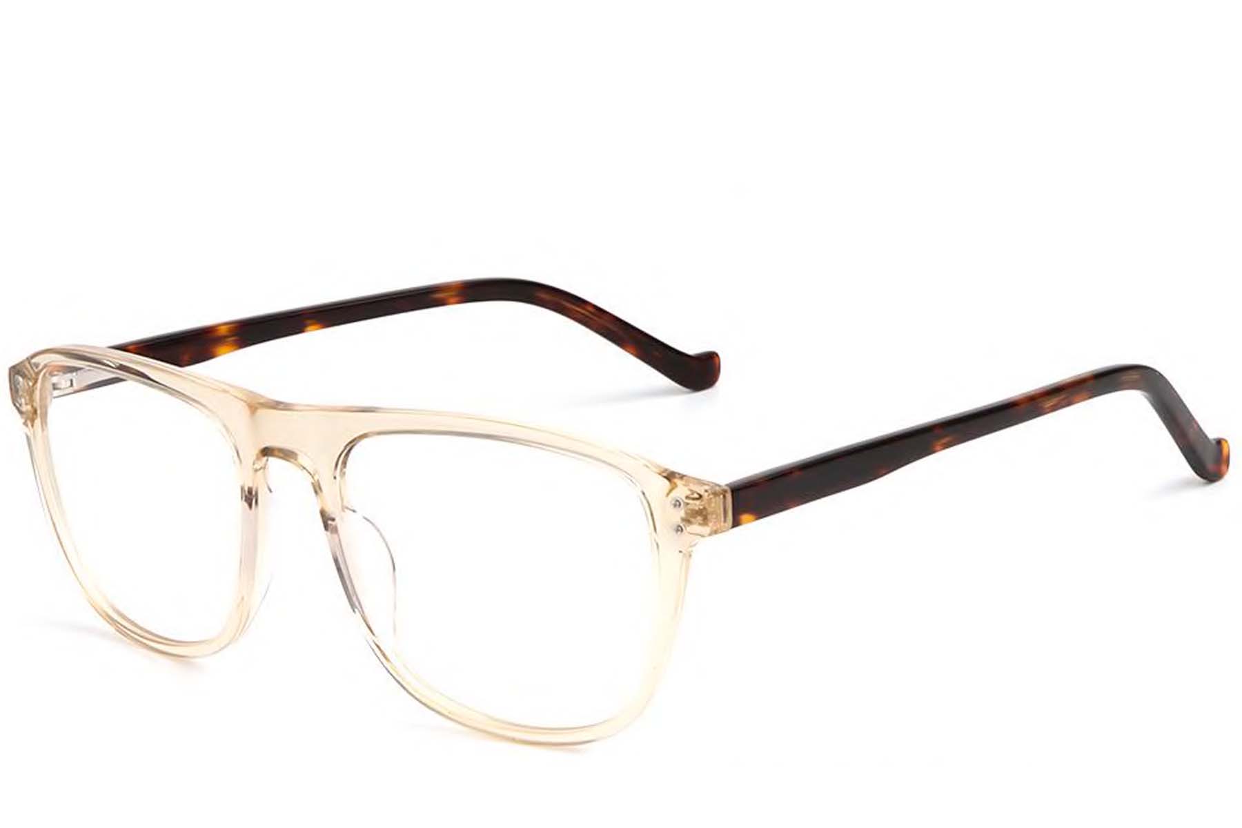 Gafas de acetato de aviador amarillo #BS1902-0009