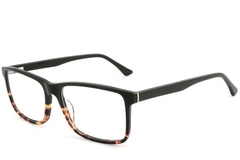 Rectangular Tortoiseshell Acetate Glasses #BS1902-0023