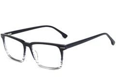 Rechteckige blaue Acetatgläser #BS1902-0030