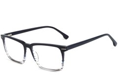 Rechteckige blaue Acetatgläser #BS1902-0030