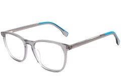Rectangular Grey Acetate Glasses #BS1902-0122