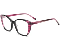 Gafas de acetato negras con forma de mariposa #BS1902-0160