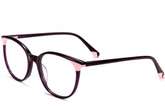 Ovale paarse acetaatglazen #BS1902-0181