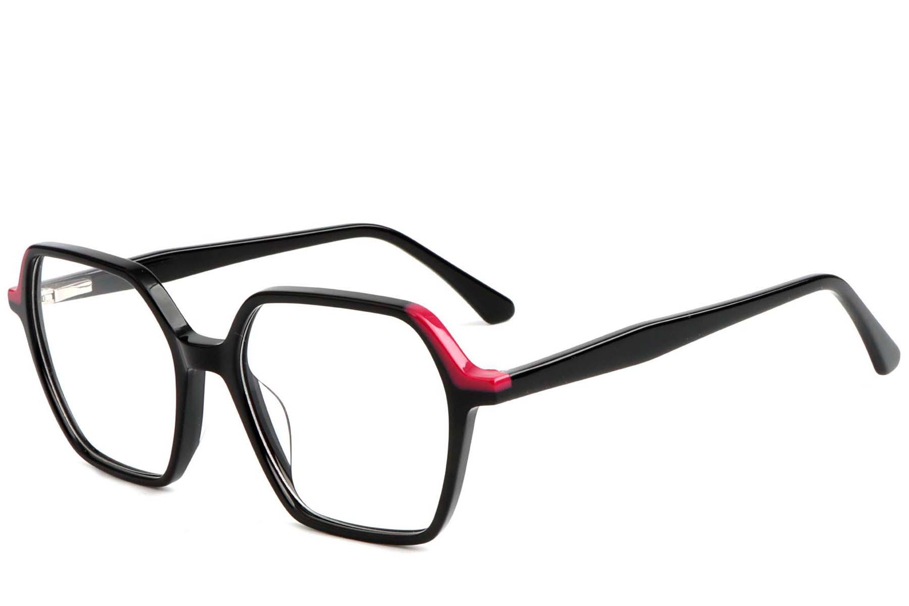 BS1902-0190_Black_Geometric_Acetate_Glasses_corner