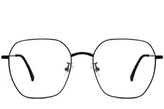 BS1913-0001_Black_Geometric_Metal_Glasses_front