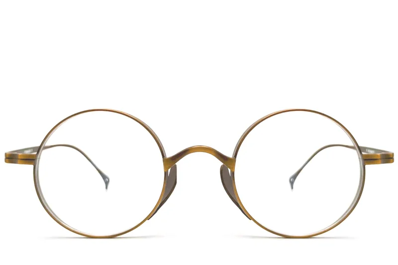 Copper Color Spectacles Round Copper Titanium Glasses #BS1913-0008 - BLACKSHEEP US
