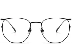 BS1913-0009_Black_Geometric_Metal_Glasses_front