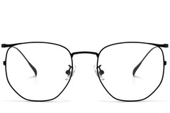 BS1913-0009_Black_Geometric_Metal_Glasses_front