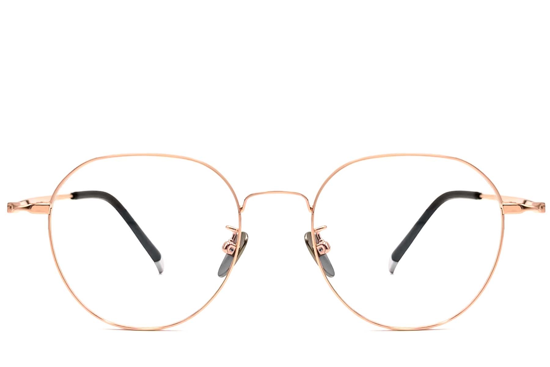 BS1913-0018_Pink_Oval_Metal_Glasses_front