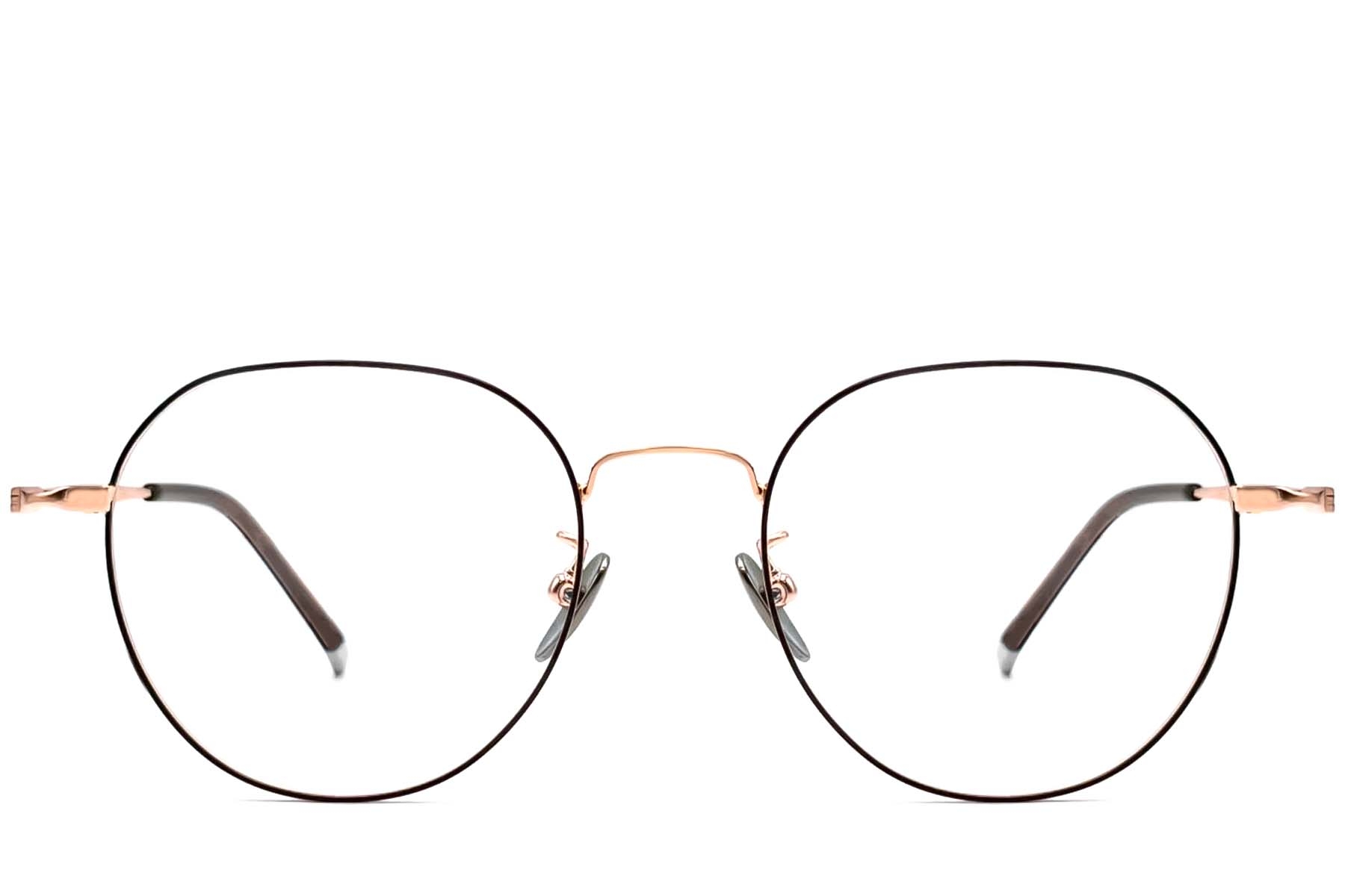 BS1913-0019_Black_Oval_Metal_Glasses_front