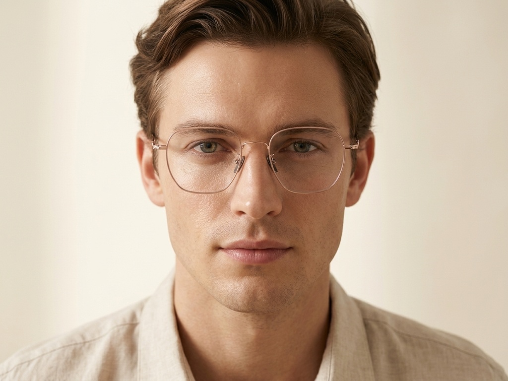 Geometric Pink Titanium Glasses #BS1913-0022