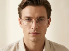 Geometric Pink Titanium Glasses #BS1913-0022