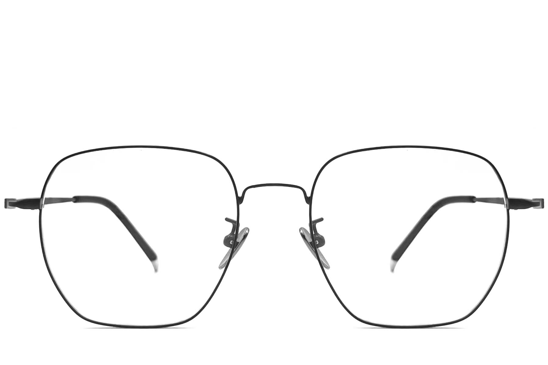 BS1913-0023_Black_Geometric_Metal_Glasses_front